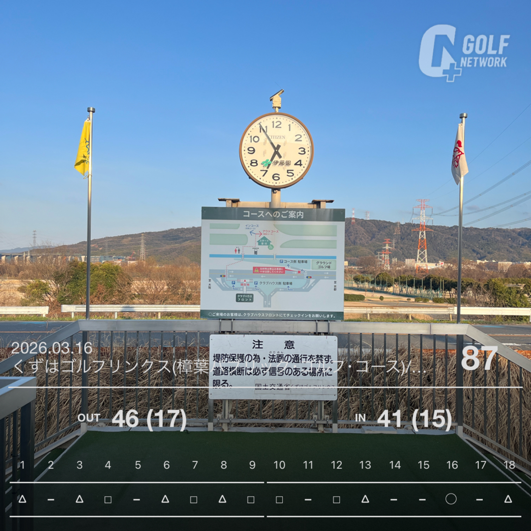 くずはリンクスで87達成｜ドライバー好調＆左足体重でアイアン改善【80台ラウンド記録】#117